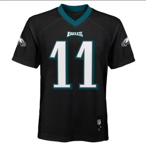 NFL youth black Philadelphia Eagles Carson Wentz game day alt jersey